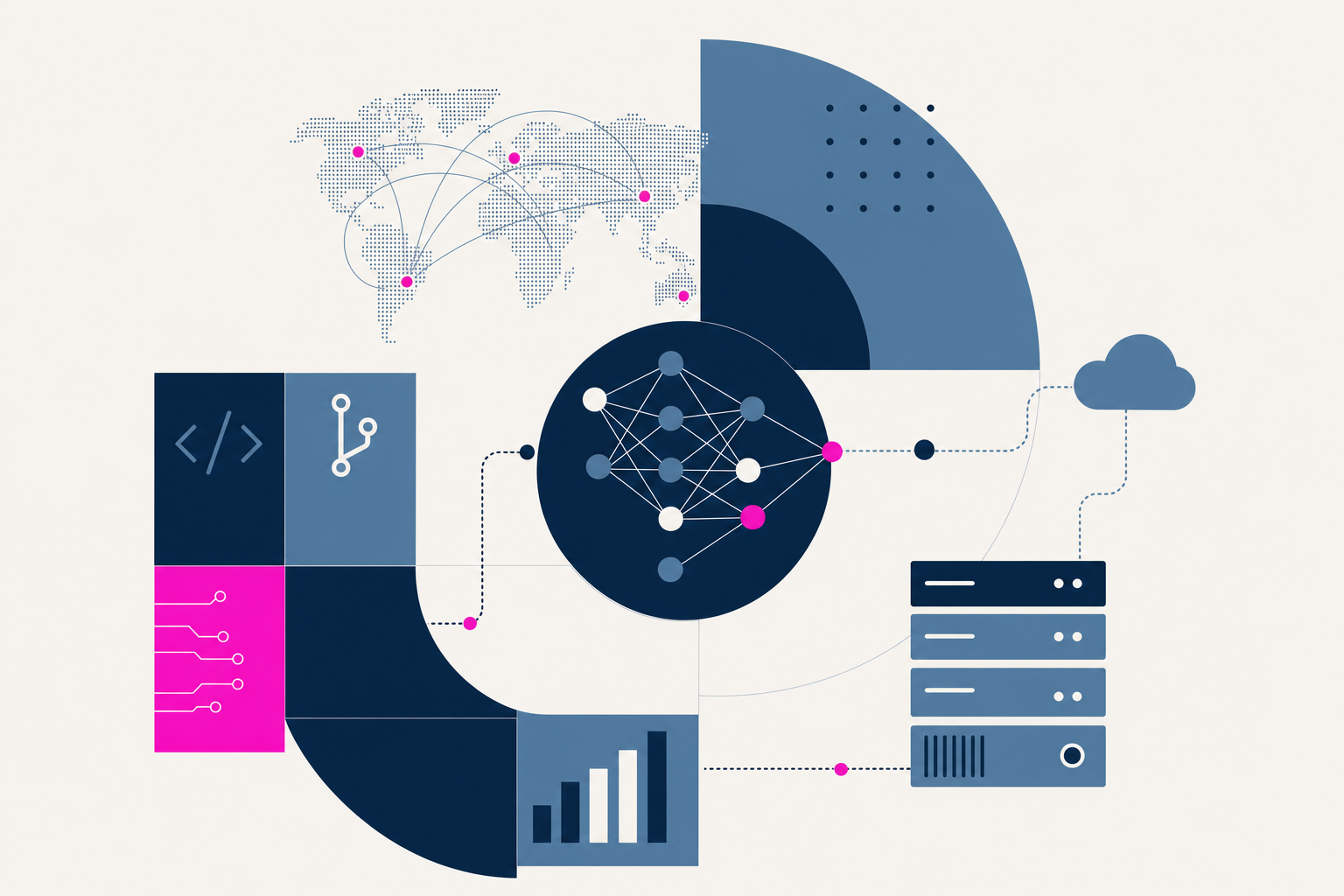 Sakana AI's research-to-business pipeline: algorithms flow from lab into finance and defense deployment.