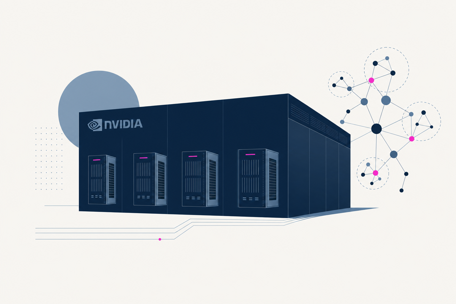 Stylized Nvidia data infrastructure symbolizing the Hugging Face acquisition