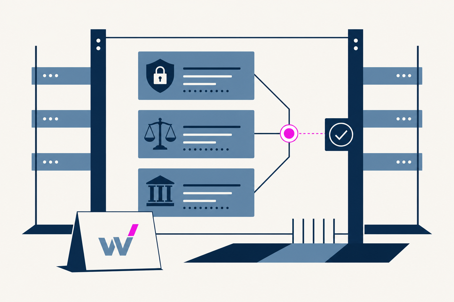 Workiva-style governance module illustrating traceable AI agent controls.