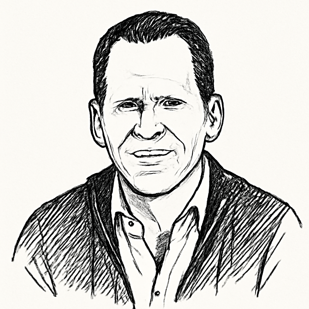 Drawn portrait of Matt Murphy