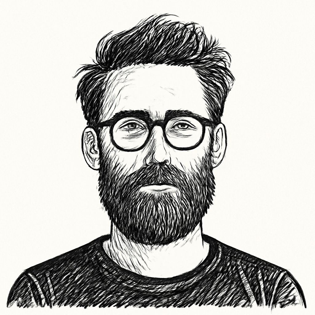 Drawn portrait of Thomas Paul Mann