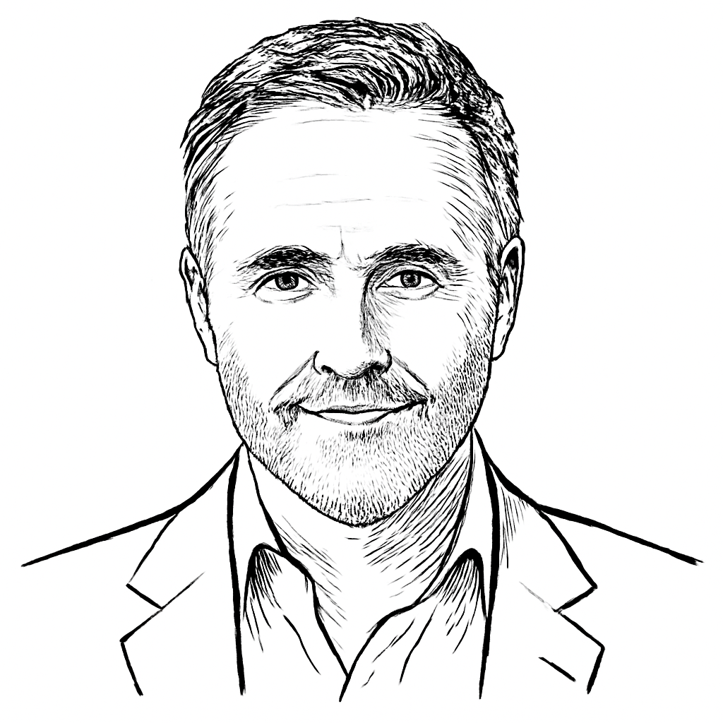 Drawn portrait of Robin Vince