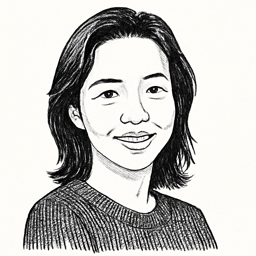 Drawn portrait of Fei-Fei Li