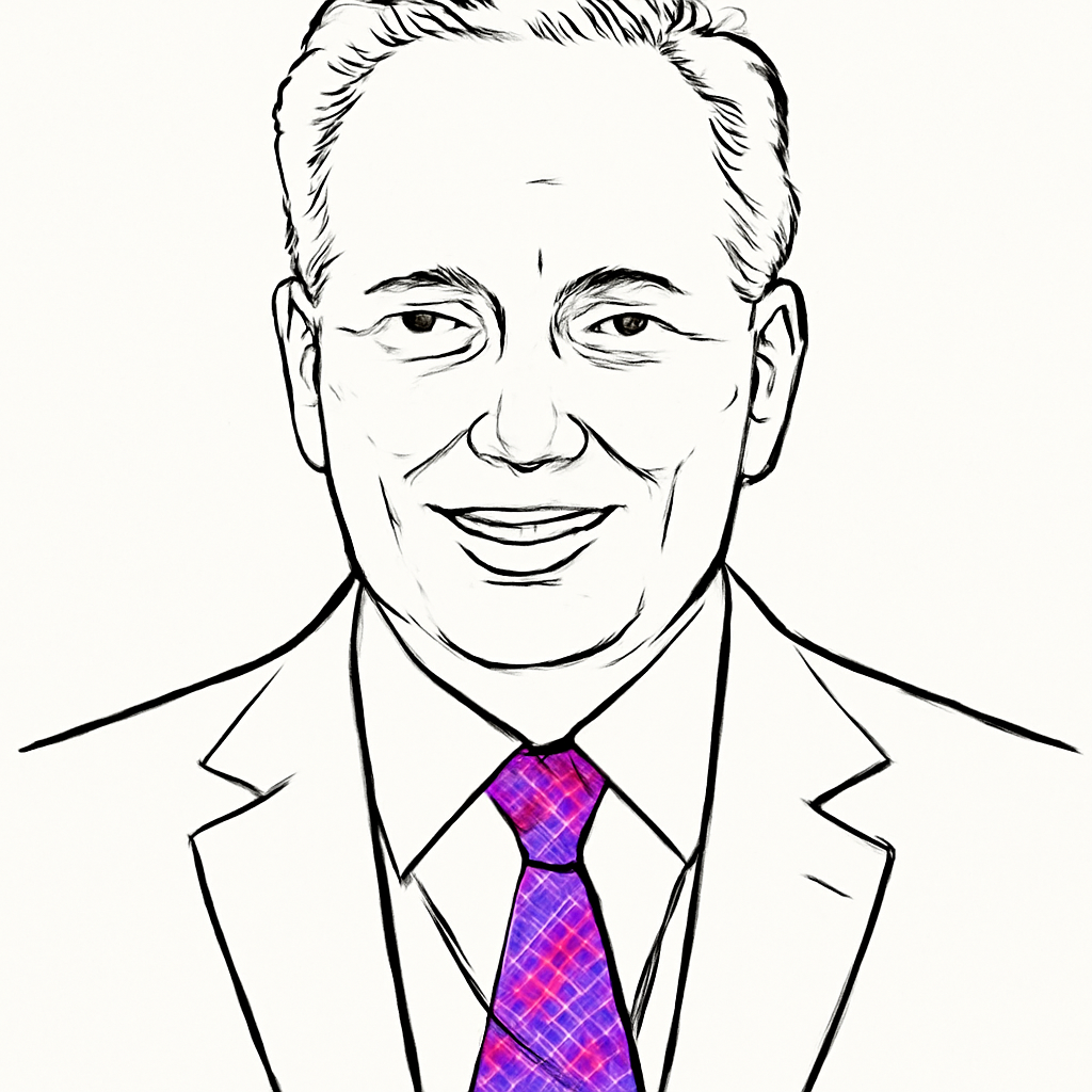 Drawn portrait of David Sacks