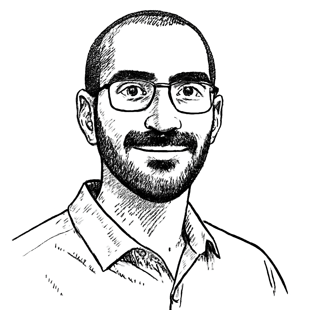 Drawn portrait of Vinay Perneti