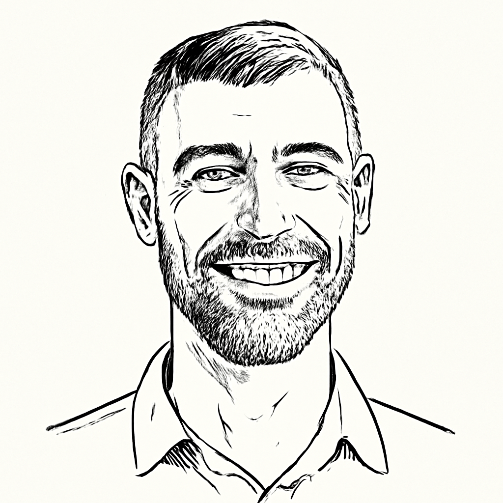 Drawn portrait of John Bicket