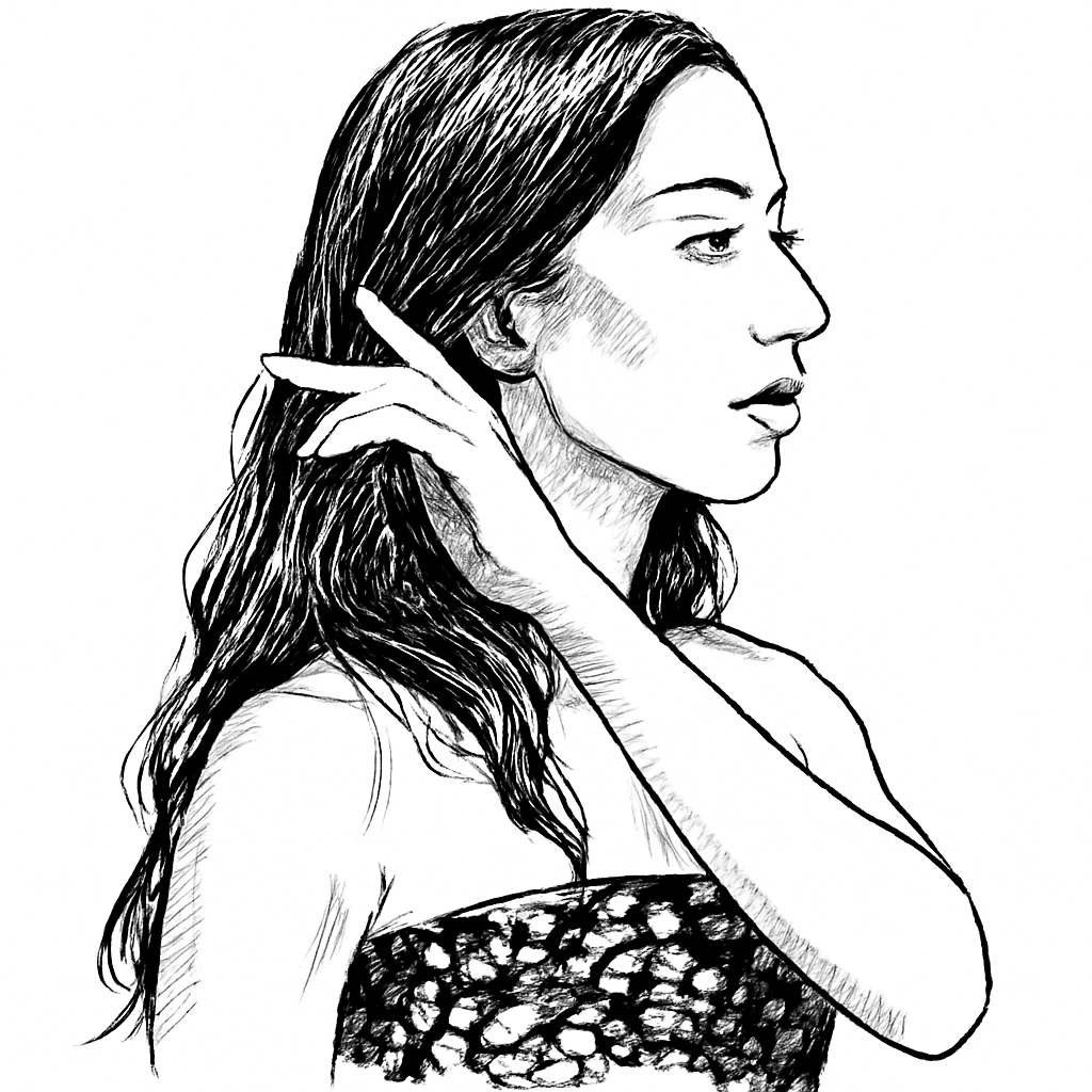 Drawn portrait of Mira Murati