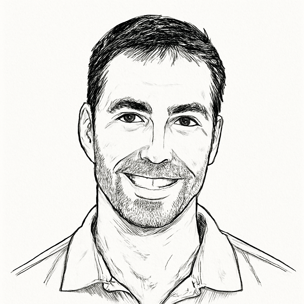 Drawn portrait of Alon Horev