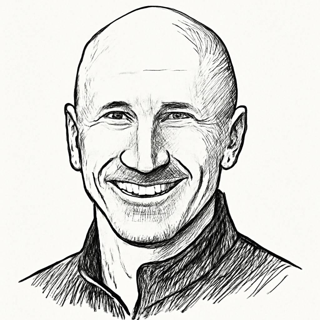 Drawn portrait of Sterling Anderson