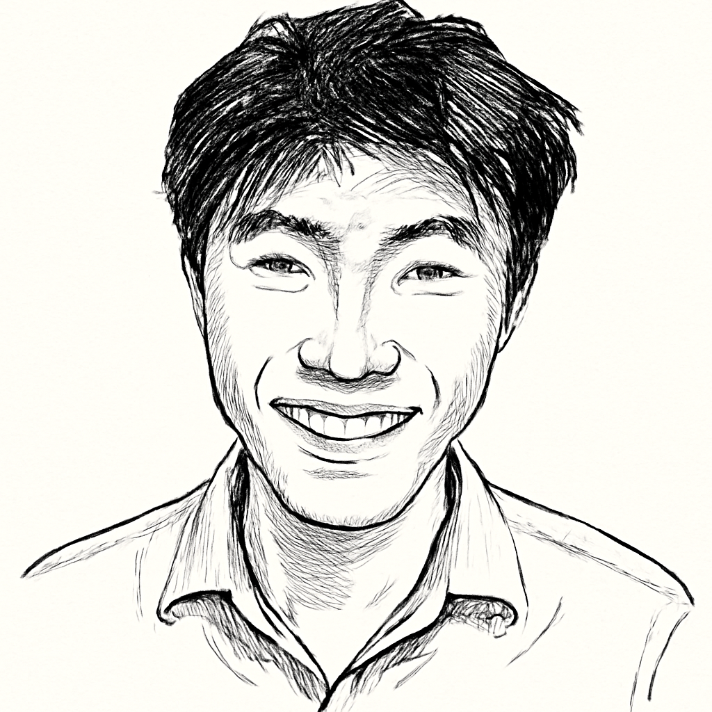 Drawn portrait of Noah Shinn