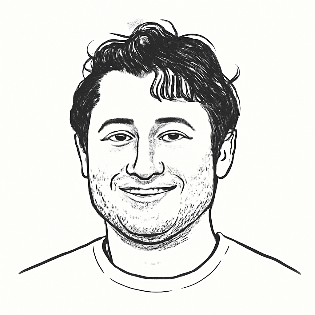 Drawn portrait of Dylan Field