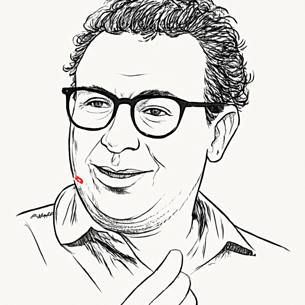 Drawn portrait of Dario Amodei