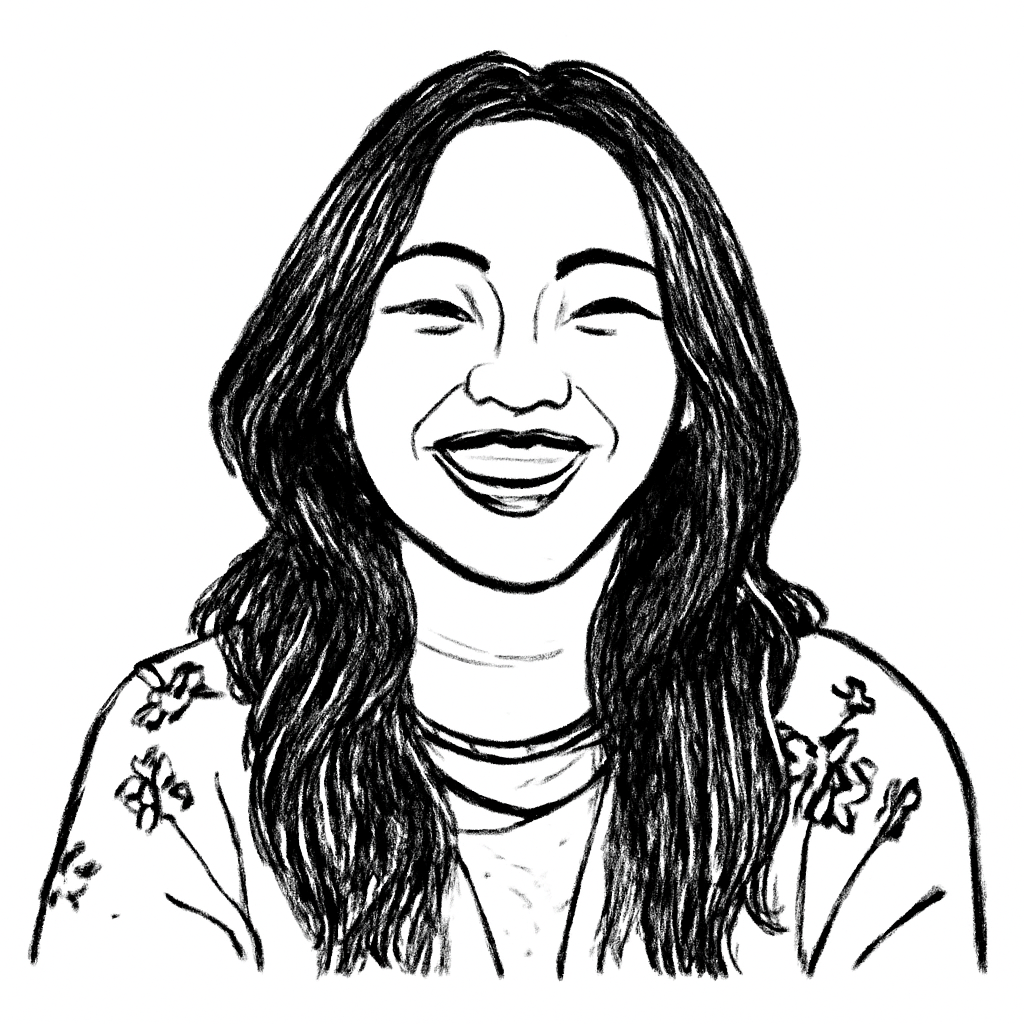 Drawn portrait of Claire Vo