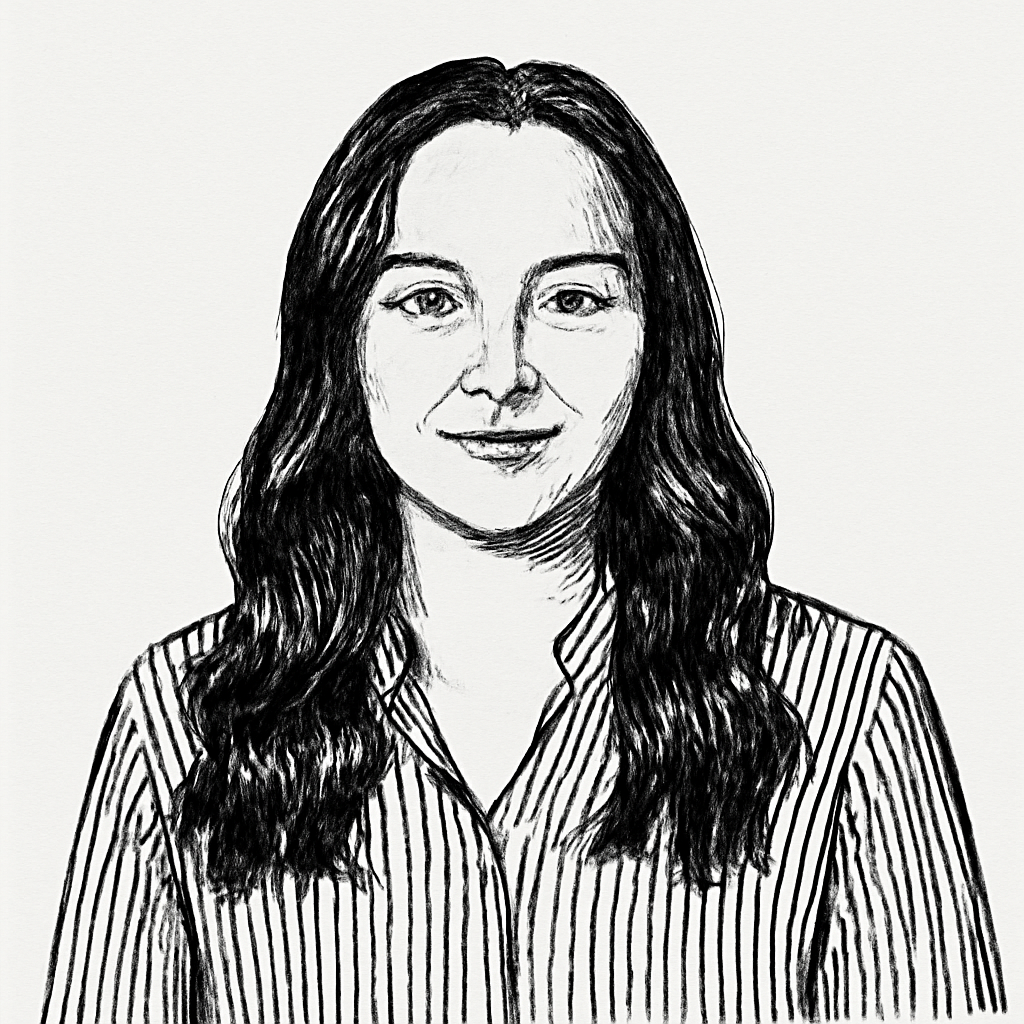 Drawn portrait of Minna Song