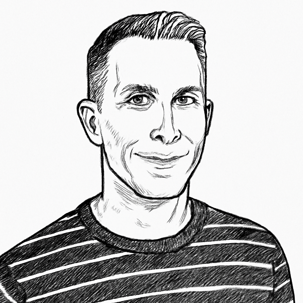 Drawn portrait of Chris Taylor