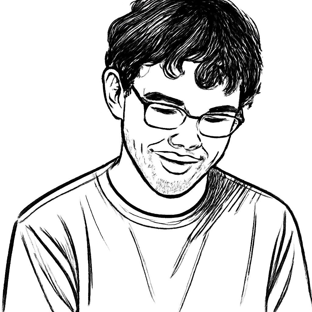 Drawn portrait of David Crawshaw