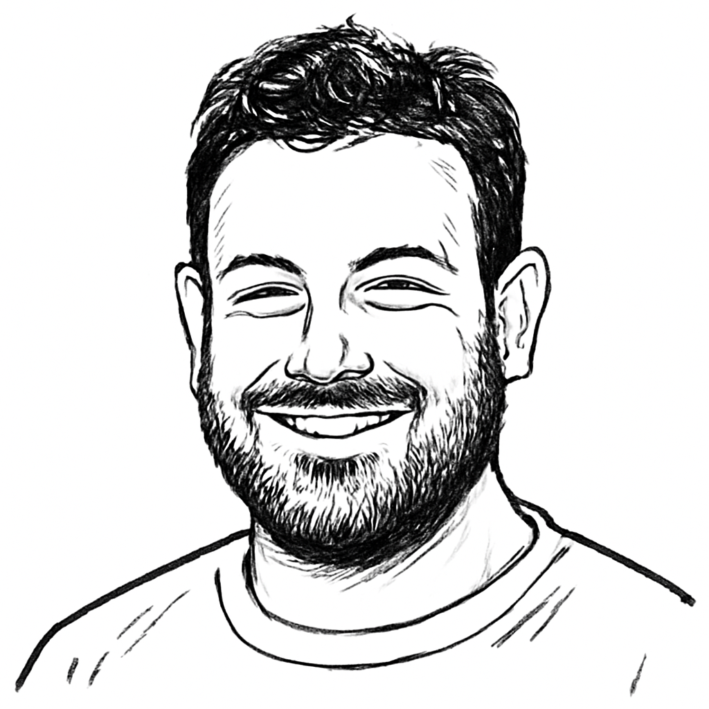Drawn portrait of Ben Kliger