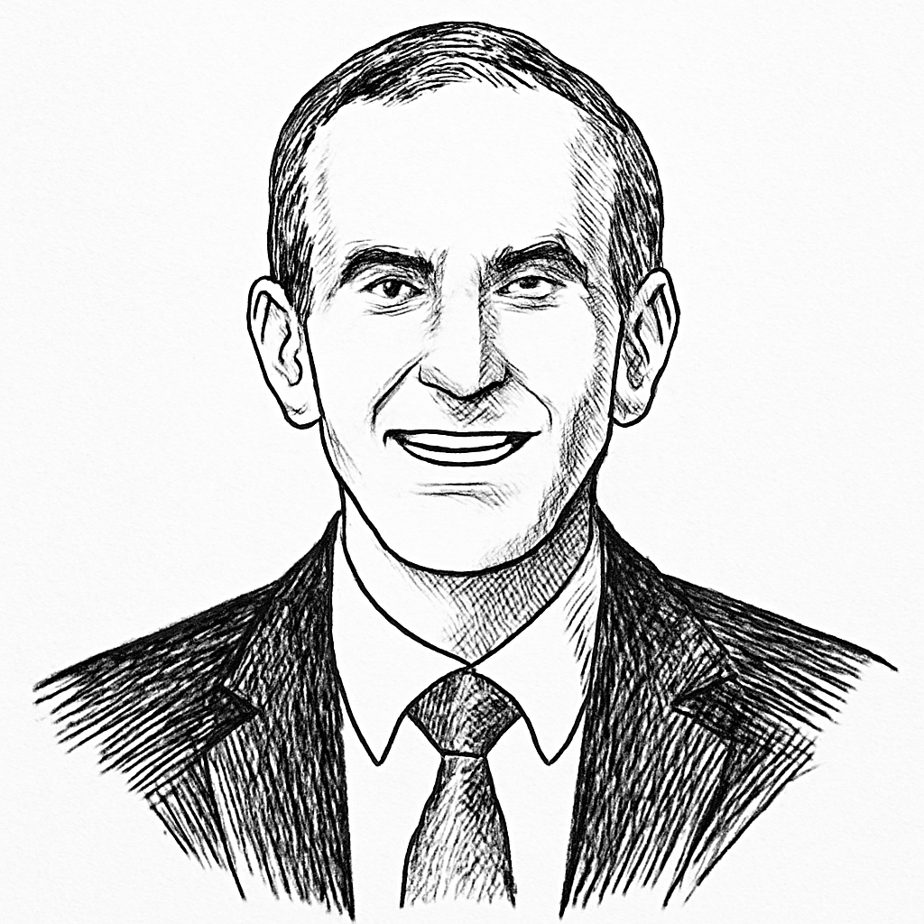 Drawn portrait of Kent Walker
