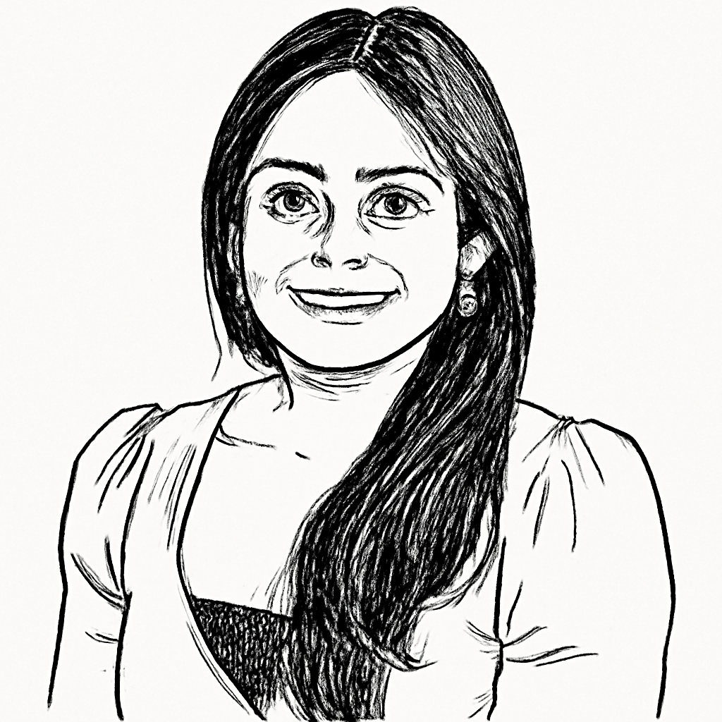 Drawn portrait of Shilpa Santosh