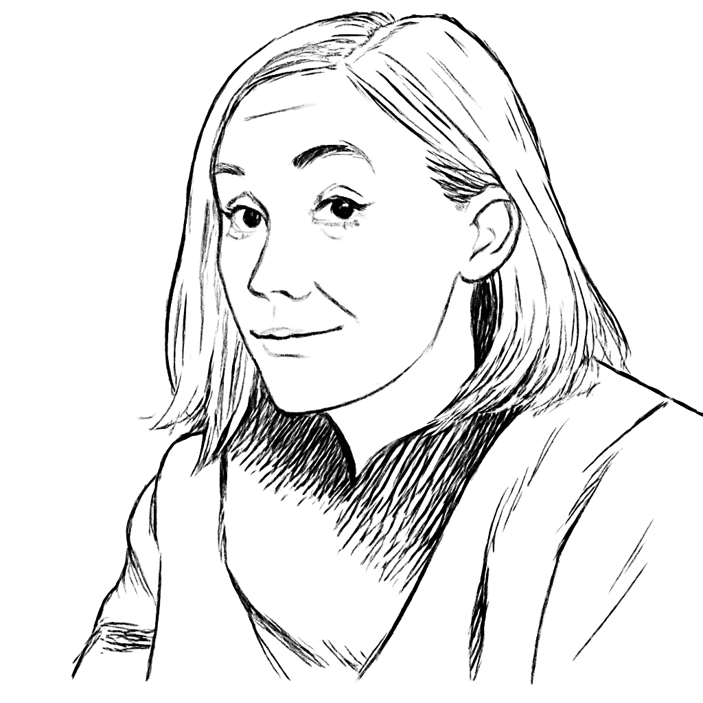 Drawn portrait of Kelsey Kates