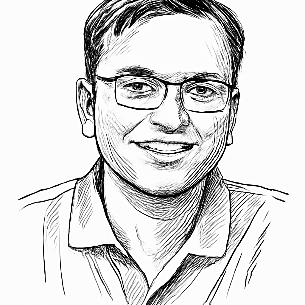 Drawn portrait of Nitin Mishra