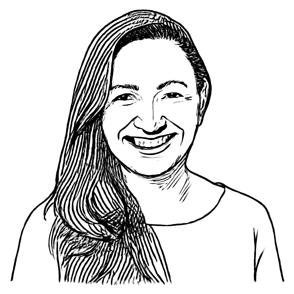Drawn portrait of Ana Corrales