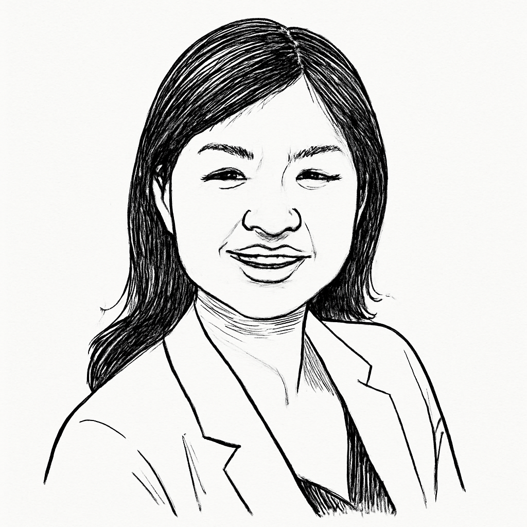 Drawn portrait of Selin Song
