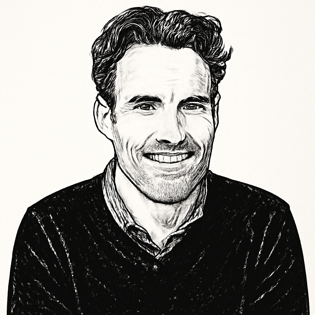Drawn portrait of Phillipp Schindler