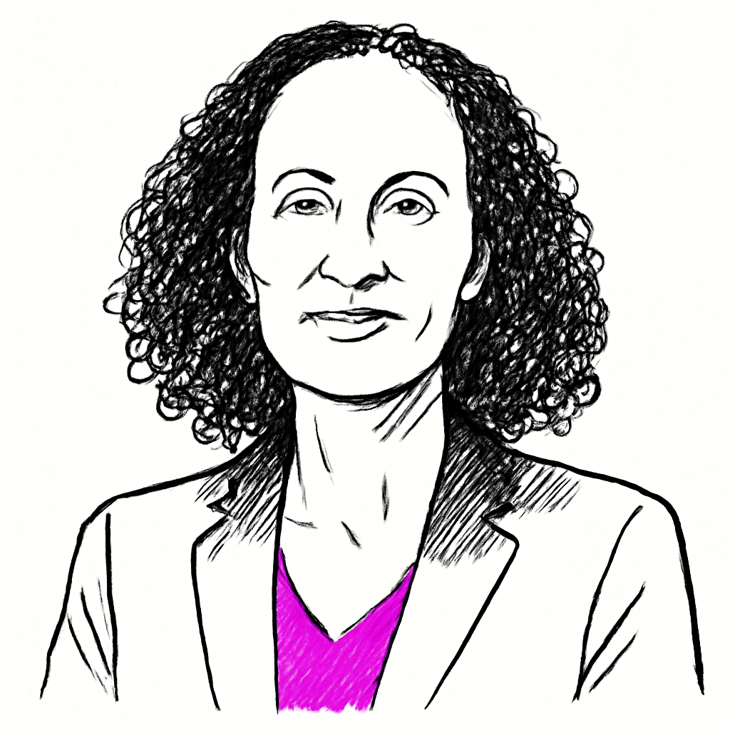 Drawn portrait of Anat Ashkenazi