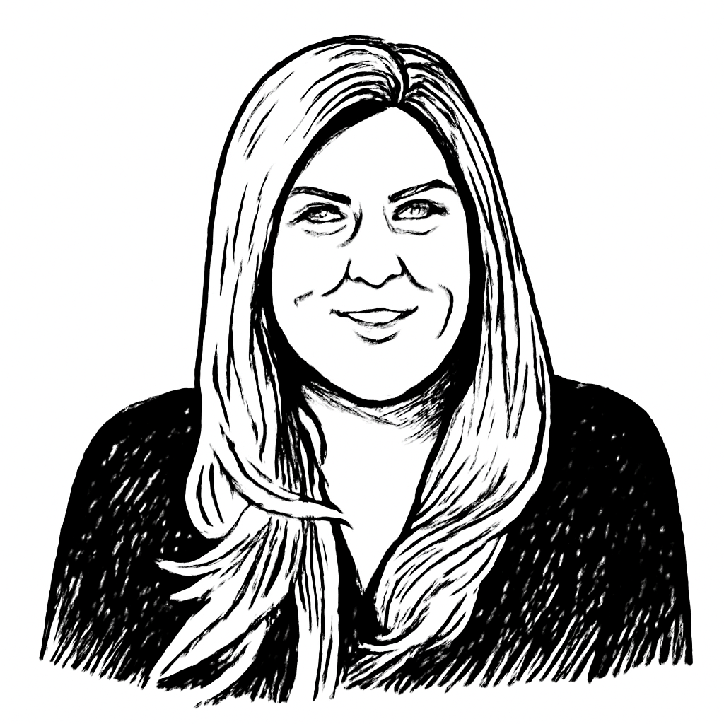 Drawn portrait of Lorraine Twohill