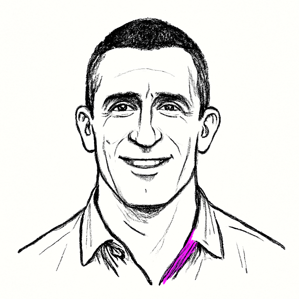 Drawn portrait of Julian Coulter