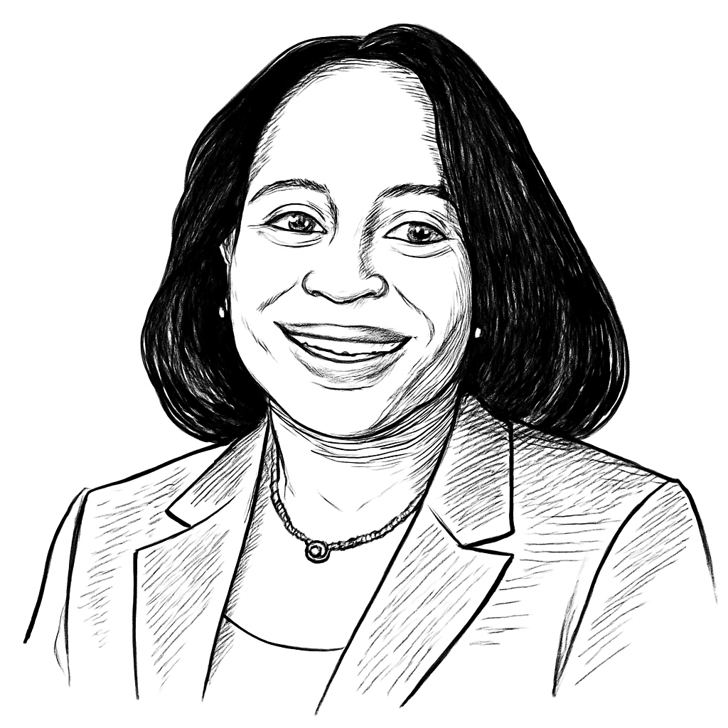 Drawn portrait of Robin L. Washington
