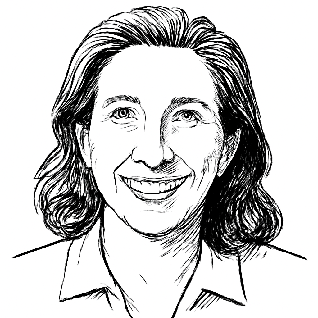 Drawn portrait of Alison Wagonfeld