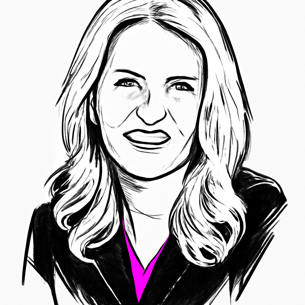 Drawn portrait of Amy Coleman