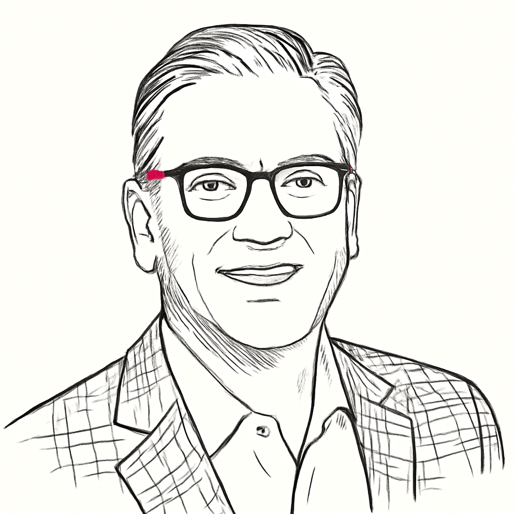 Drawn portrait of Brian T. Olsavsky