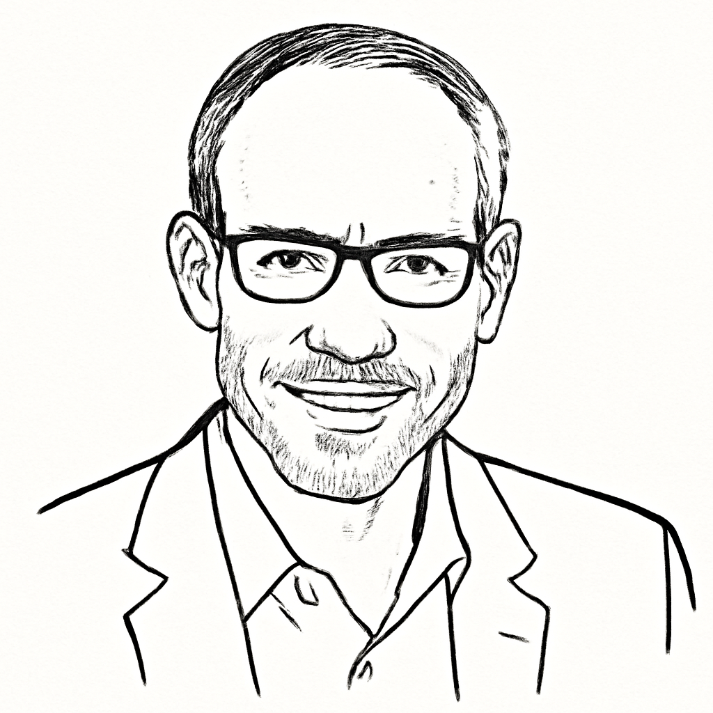 Drawn portrait of David A. Zapolsky