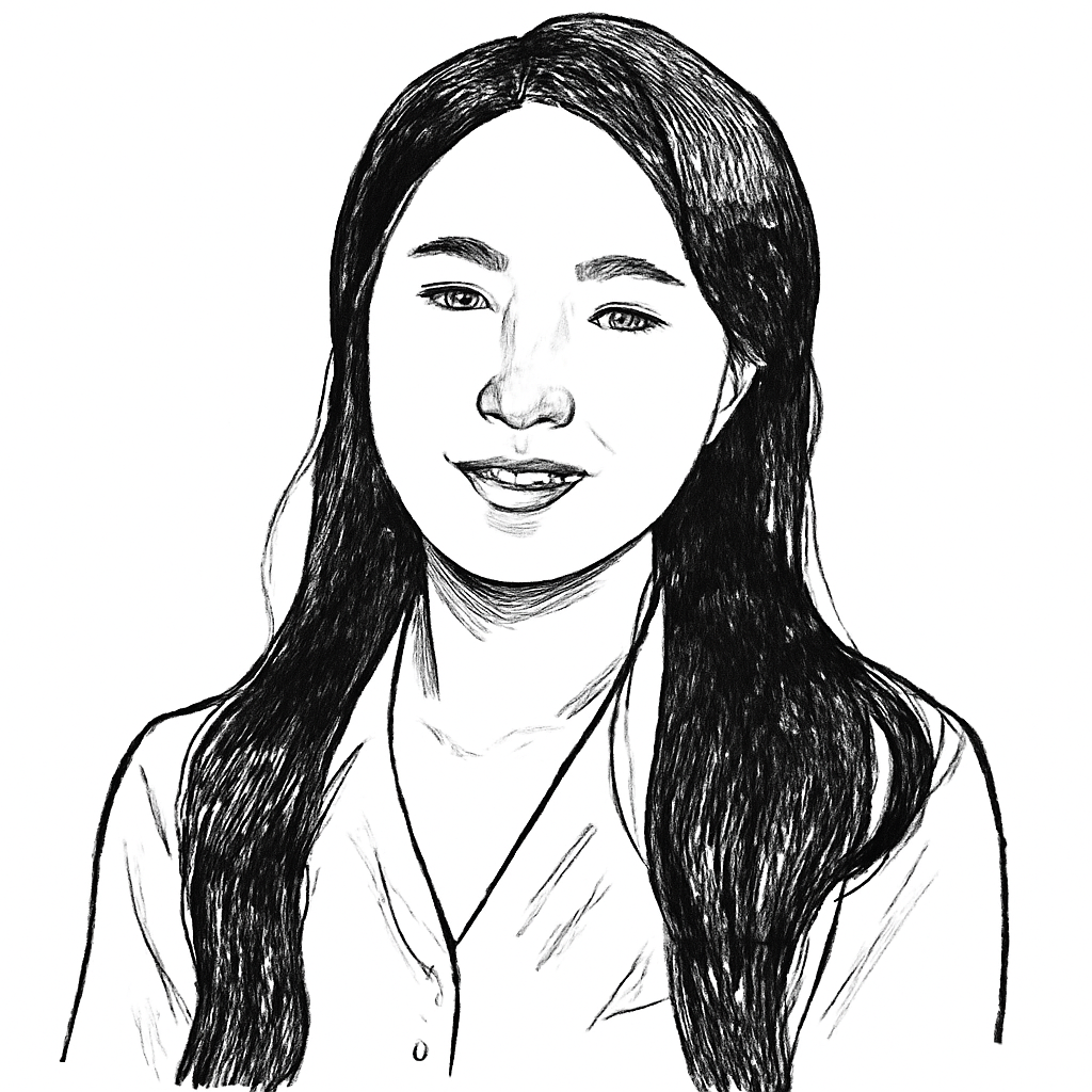 Drawn portrait of Bella Wong