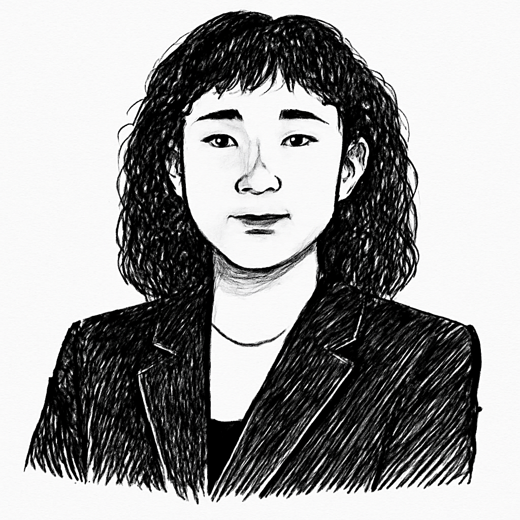 Drawn portrait of Rita Chen