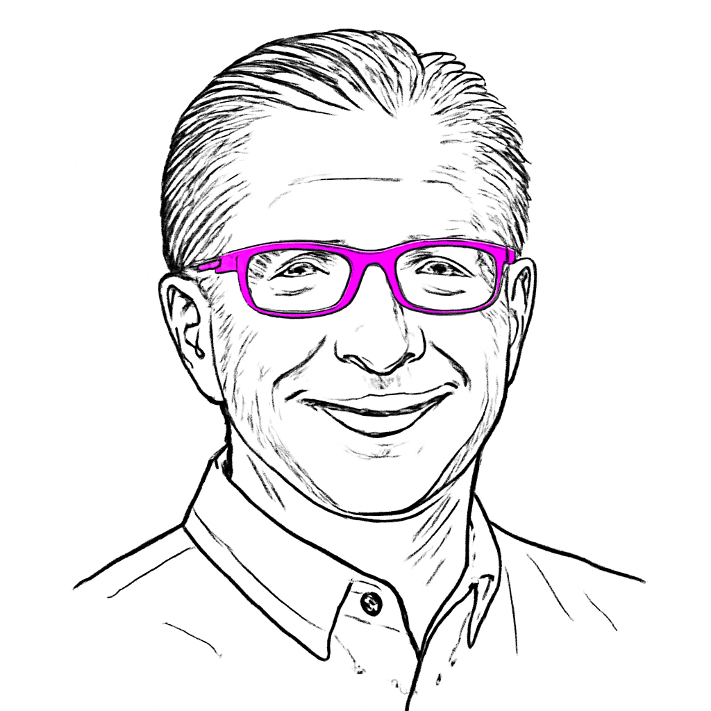 Drawn portrait of Greg Joswiak
