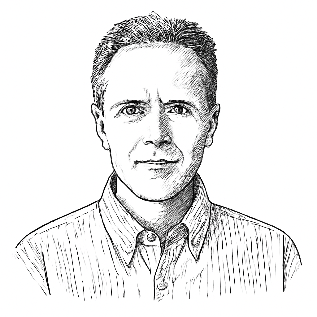 Drawn portrait of Johny Srouji
