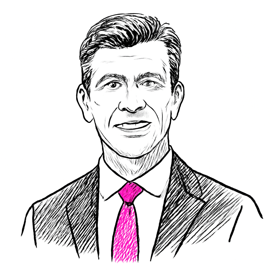 Drawn portrait of Alex Gorsky