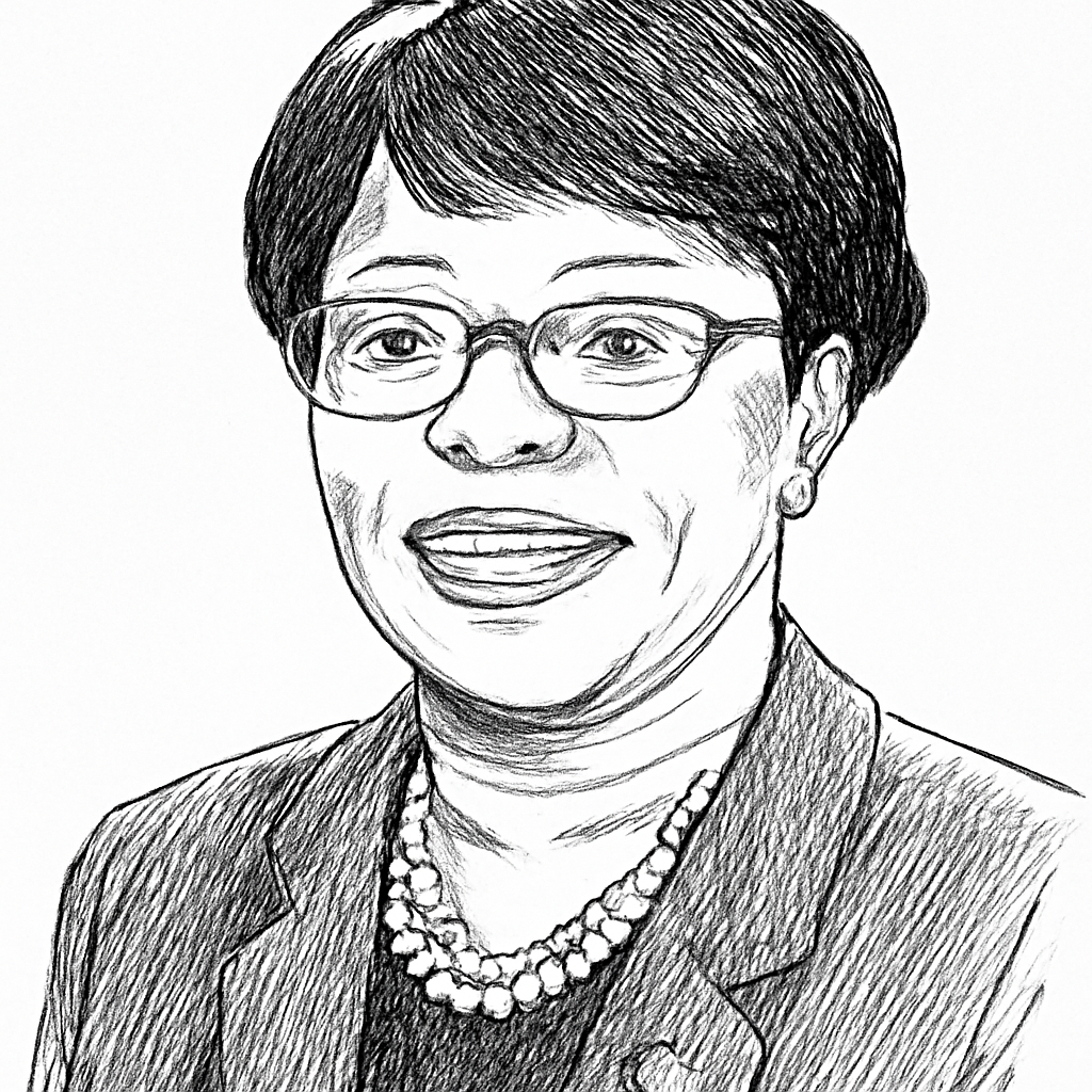 Drawn portrait of Wanda Austin