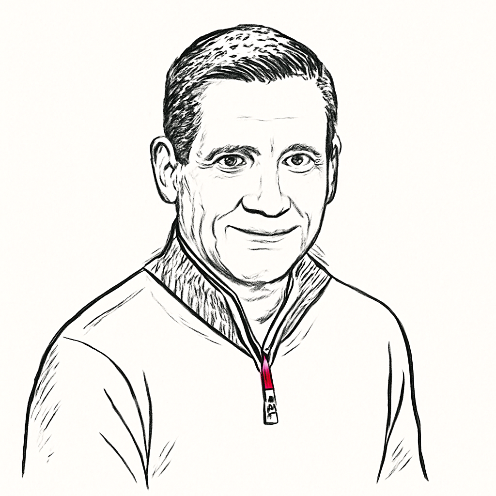 Drawn portrait of Rob Thomas
