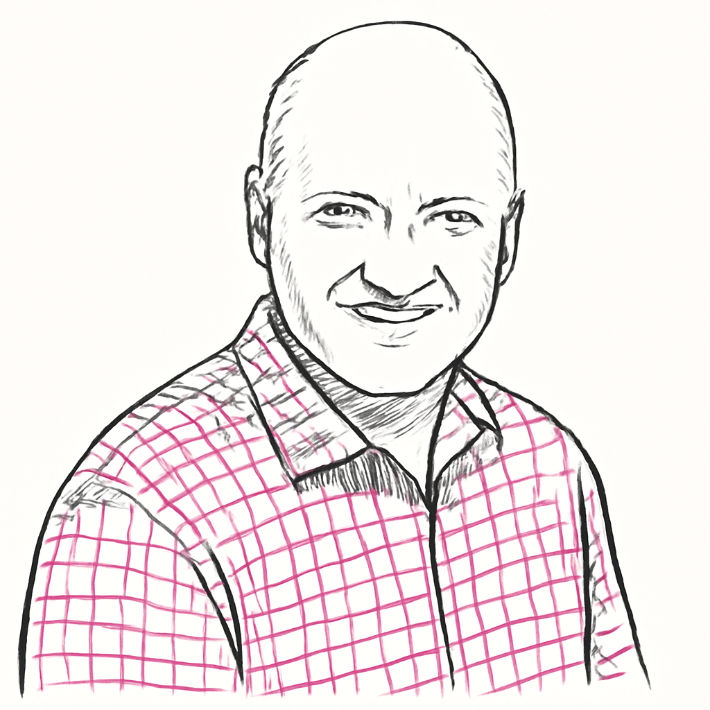 Drawn portrait of Sean Fanning