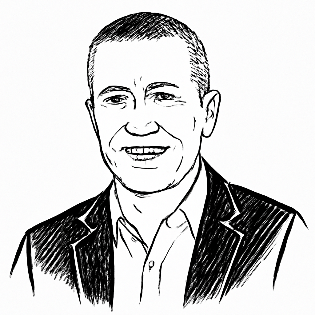 Drawn portrait of Alexander F. Stern