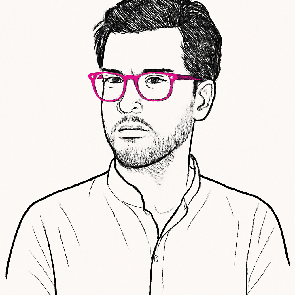 Drawn portrait of Avi H.