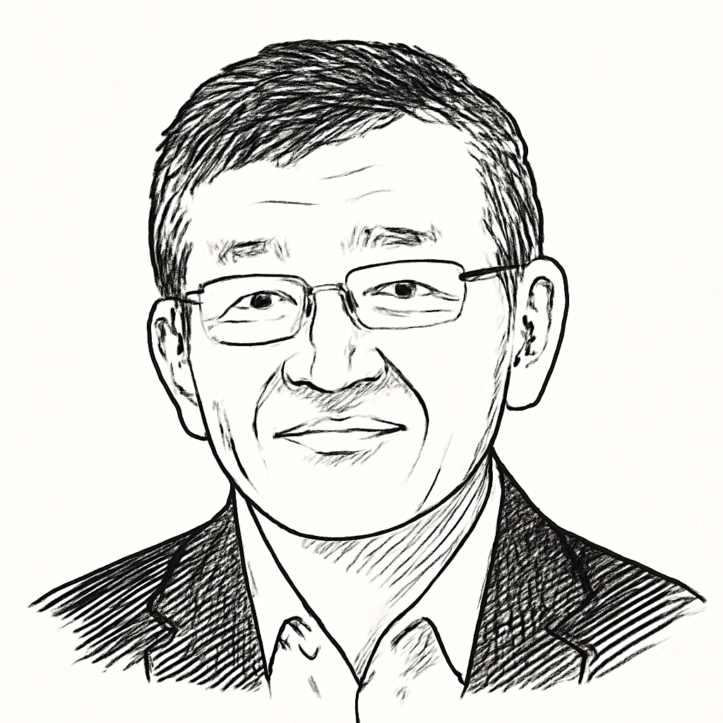 Drawn portrait of Lip-Bu Tan