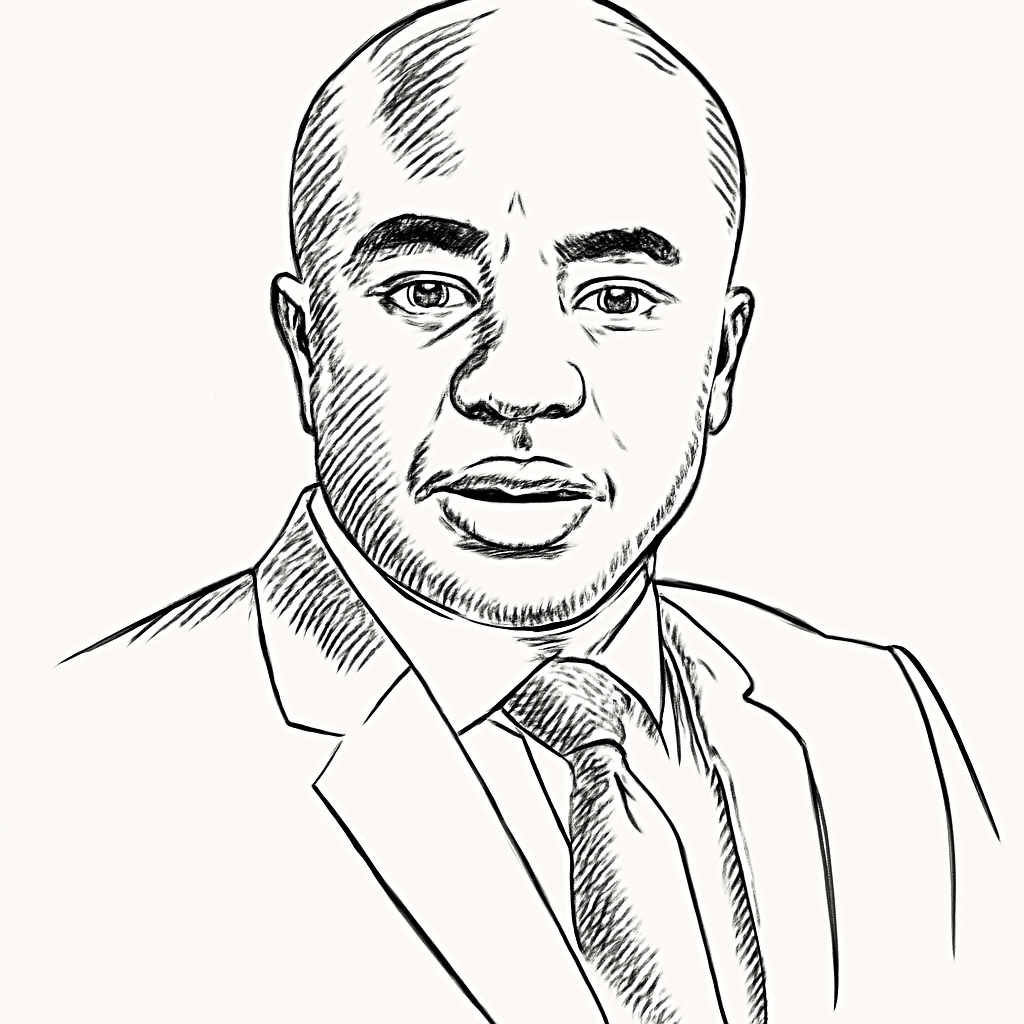 Drawn portrait of Safroadu Yeboah-Amankwah