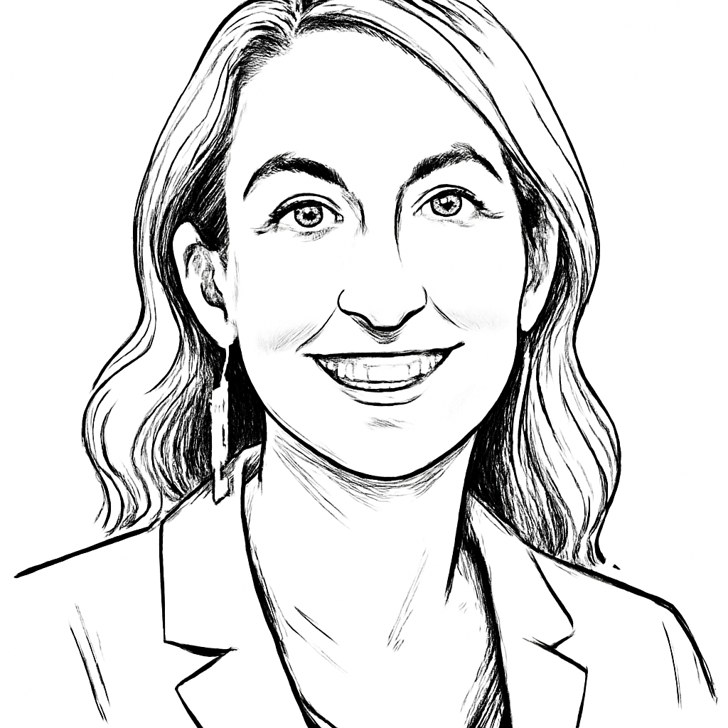 Drawn portrait of Victoria Holroyd-Fogg