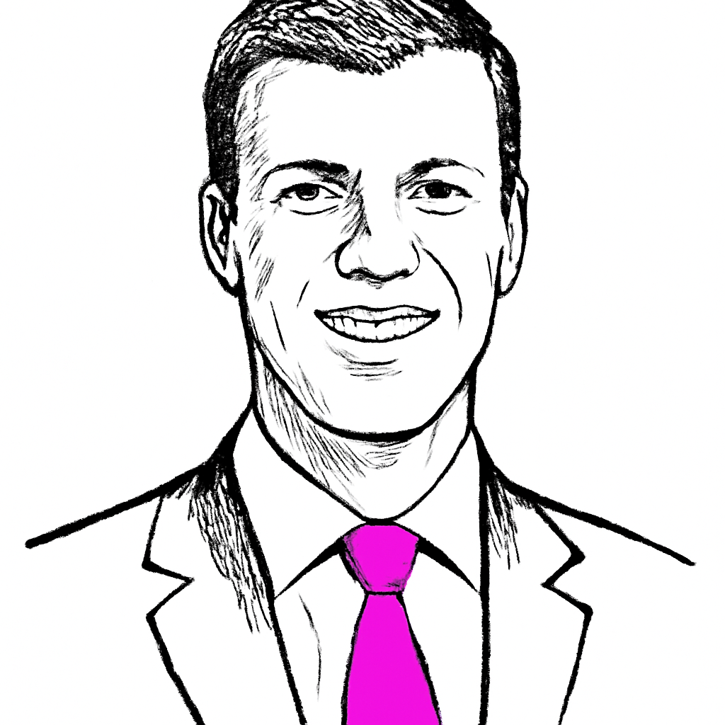 Drawn portrait of David Zinsner